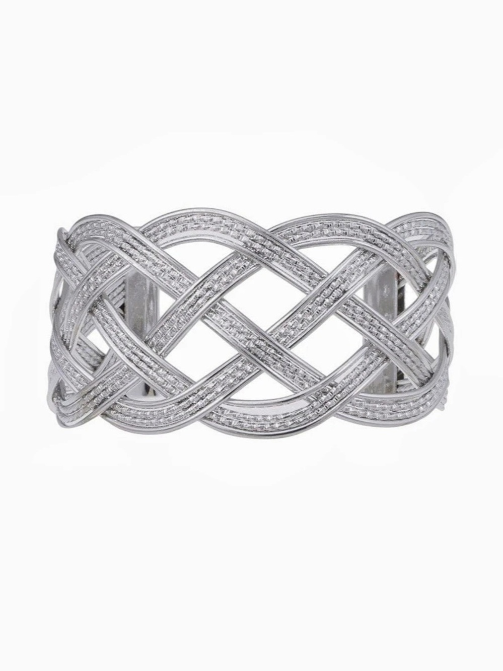925 Stamped Greek Goddess Woven Braid Adjustable Cuff Cuff Bracelet New